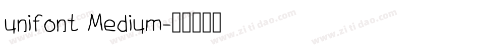 unifont Medium字体转换